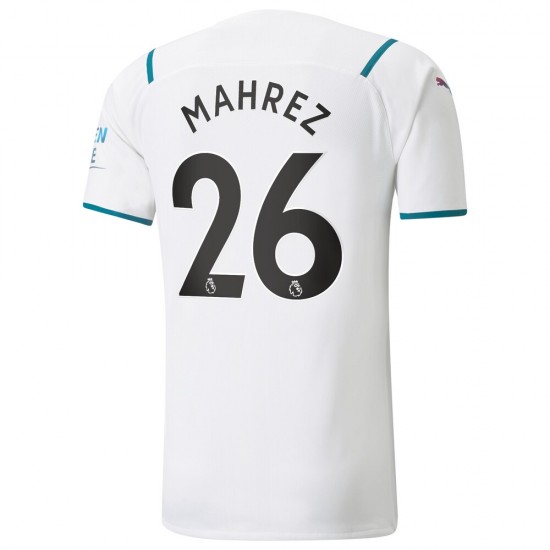 Camisola Manchester City Riyad Mahrez 26 Equipamento Segundo 2021-2022 Manga Curta
